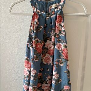 Altar'd State Blue Floral Blouse